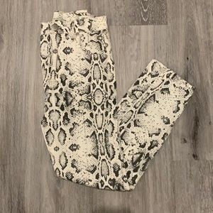 Snake Skin Print High Skinny Jeans from Cotton On